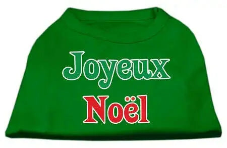 Joyeux-Noel-Screen-Print-Shirts-Emerald-Green-Lg-GreatEagleInc-318855132