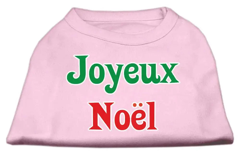 Joyeux-Noel-Screen-Print-Shirts-Light-Pink-S-GreatEagleInc-318571736