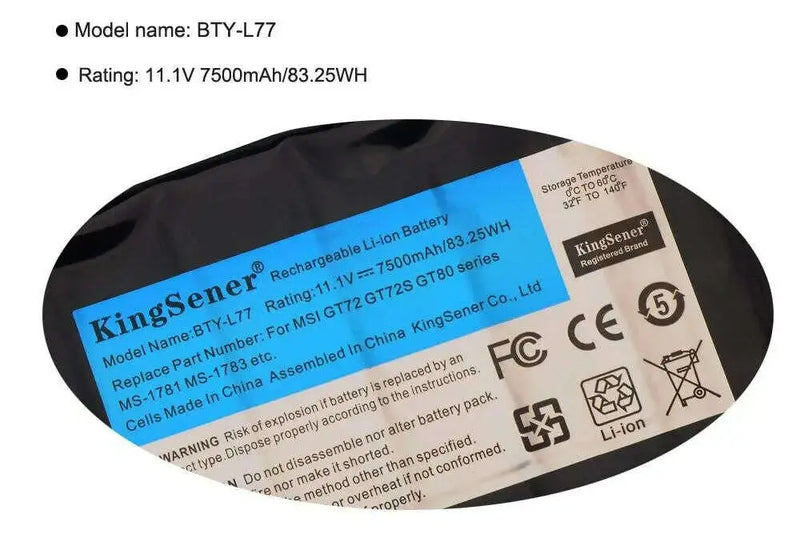 KingSener-BTY-L77-Laptop-Battery-For-MSI-GT72-2QD-GT72S-6QF-GT72VR-WT72-MS-1781-MS-1782-MS-1783-2PE-022CN-2QD-1019XCN-2QD-292XCN-GreatEagleInc-318052030
