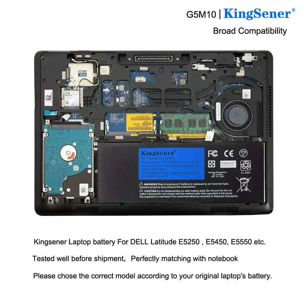 KingSener-G5M10-Laptop-battery-For-DELL-Latitude-E5250-E5450-E5550-8V5GX-R9XM9-WYJC2-1KY05-7.4V-51WH-Free-Tool-GreatEagleInc-317962129
