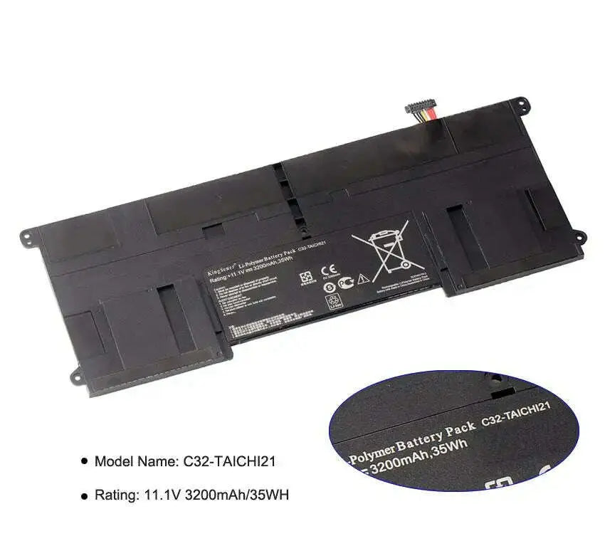 KingSener-New-C32-TAICHI21-Laptop-Battery-for-ASUS-Ultrabook-TAICHI21-TAICHI-21-C32-TAICHI21-11.1V-3200mAh-Free-2-Years-Warranty-GreatEagleInc-317817112