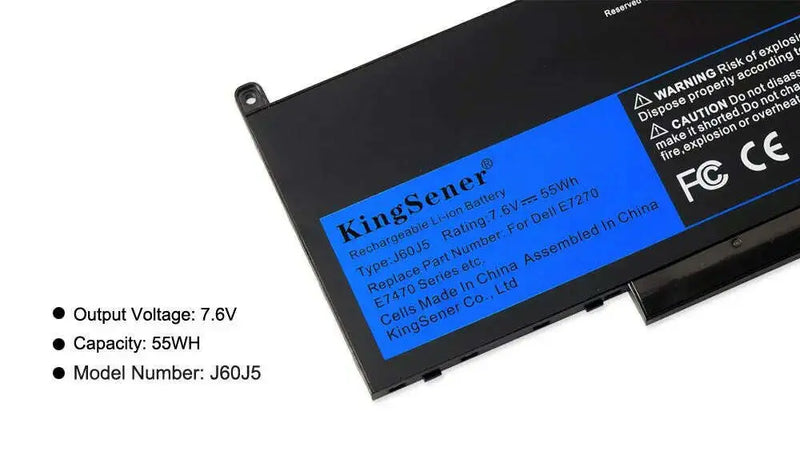 KingSener-New-J60J5-Replacement-Laptop-Battery-For-Dell-Latitude-E7270-E7470-J60J5-R1V85-MC34Y-242WD-7.6V-55Wh-GreatEagleInc-317796648