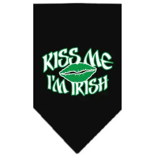 Kiss-Me-I_m-Irish-Screen-Print-Bandana-Black-Large-GreatEagleInc-319095419