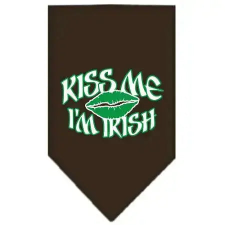 Kiss-Me-I_m-Irish-Screen-Print-Bandana-Cocoa-Large-GreatEagleInc-319095275