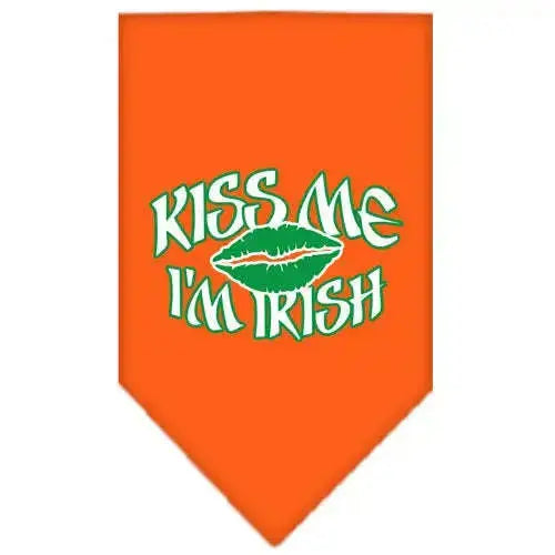 Kiss-Me-I_m-Irish-Screen-Print-Bandana-Orange-Large-GreatEagleInc-319094815