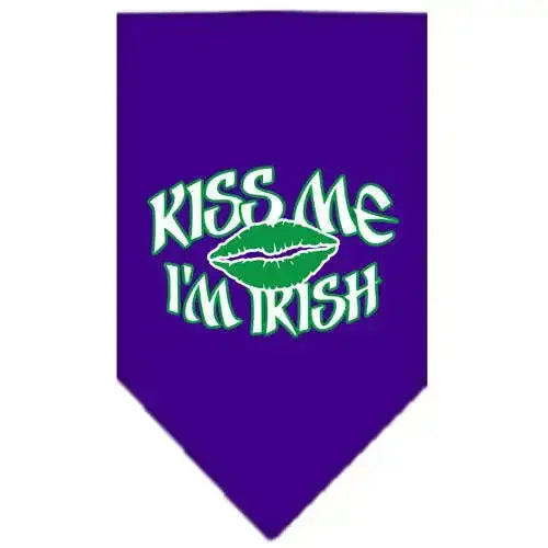Kiss-Me-I_m-Irish-Screen-Print-Bandana-Purple-Large-GreatEagleInc-319094731