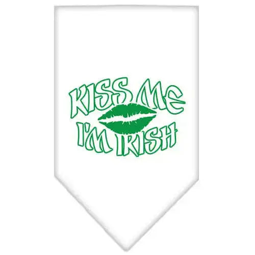 Kiss-Me-I_m-Irish-Screen-Print-Bandana-White-Large-GreatEagleInc-333916776
