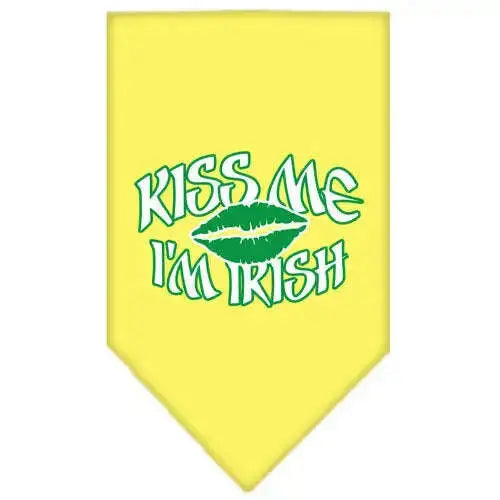 Kiss-Me-I_m-Irish-Screen-Print-Bandana-Yellow-Small-GreatEagleInc-318597241