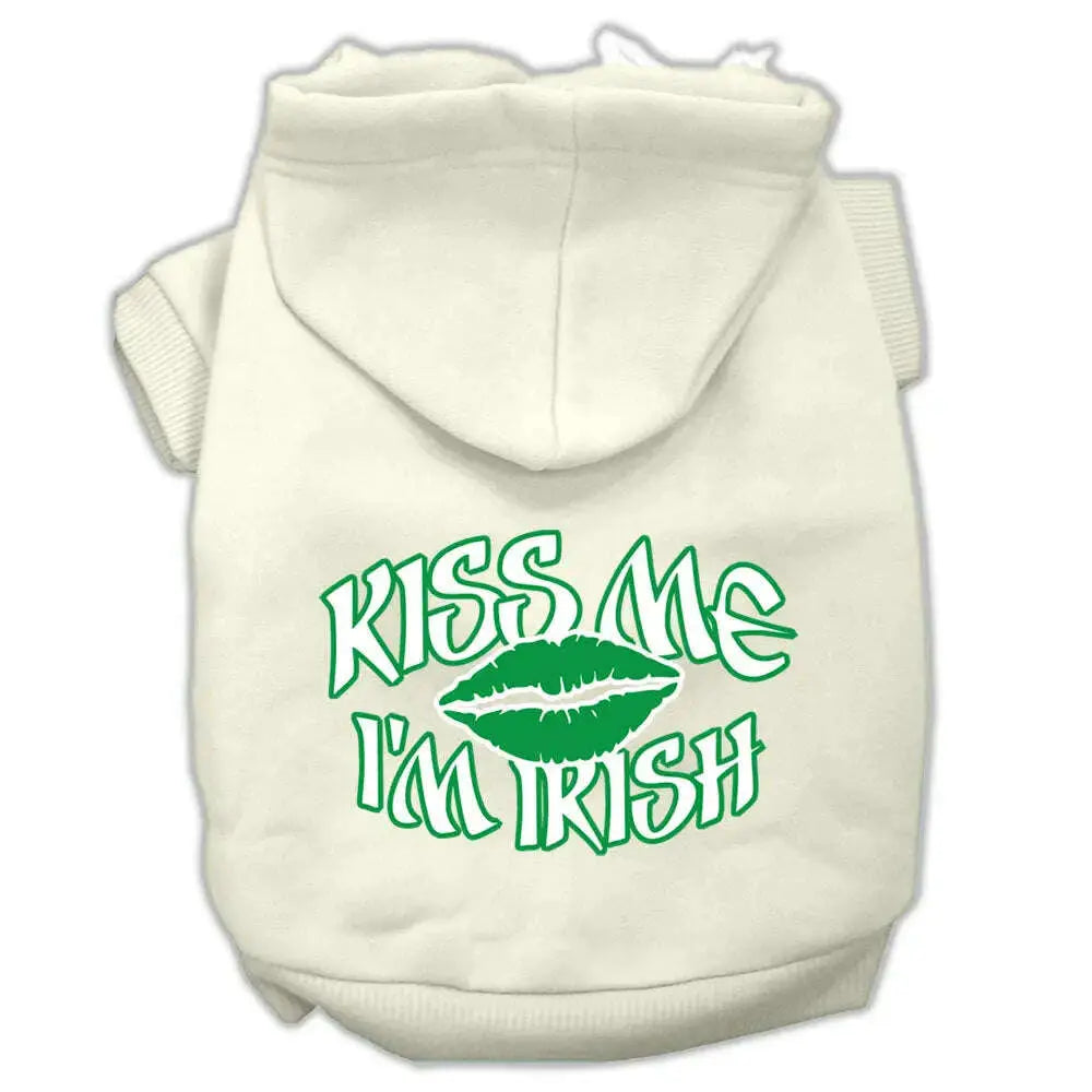 Kiss-Me-I_m-Irish-Screen-Print-Pet-Hoodies-Cream-Size-Xxxl-GreatEagleInc-319687555