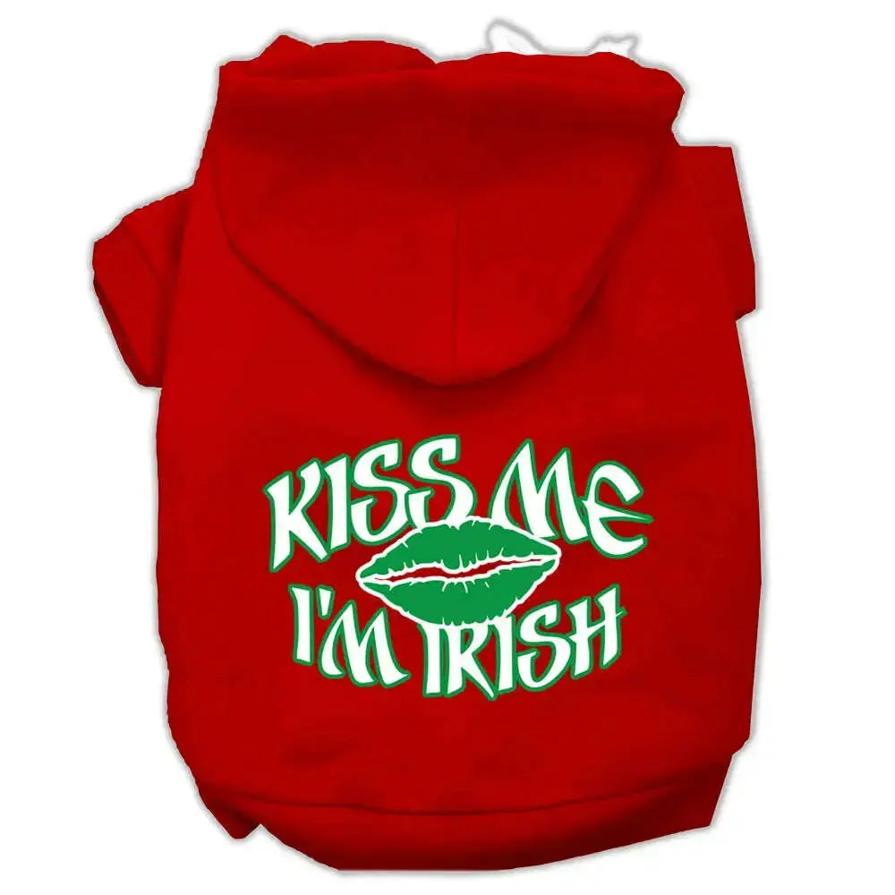 Kiss-Me-I_m-Irish-Screen-Print-Pet-Hoodies-Red-Size-Lg-GreatEagleInc-318665870