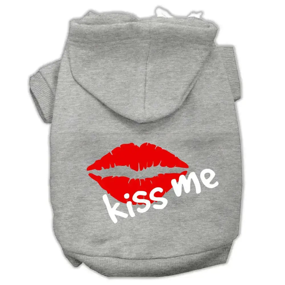 Kiss-Me-Screen-Print-Pet-Hoodies-Grey-Size-Xl-GreatEagleInc-318665224