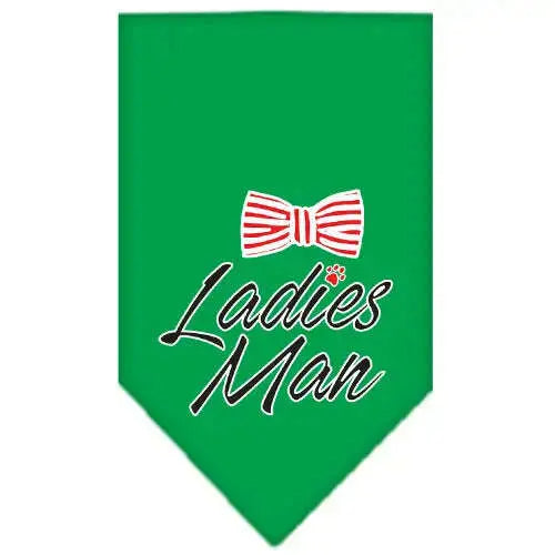 Ladies-Man-Screen-Print-Bandana-Emerald-Green-Large-GreatEagleInc-334287470