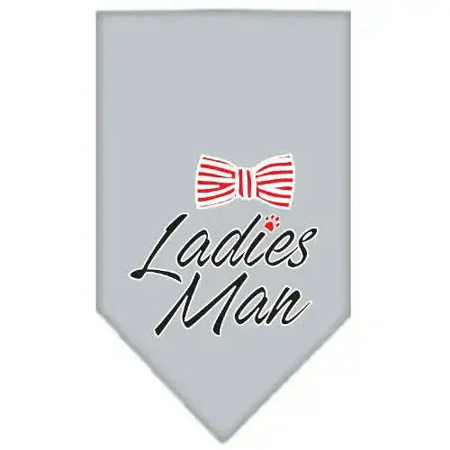 Ladies-Man-Screen-Print-Bandana-Grey-Small-GreatEagleInc-334288216