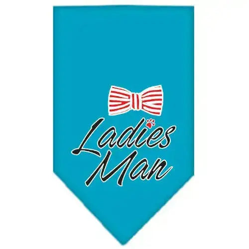 Ladies-Man-Screen-Print-Bandana-Turquoise-Large-GreatEagleInc-334287854