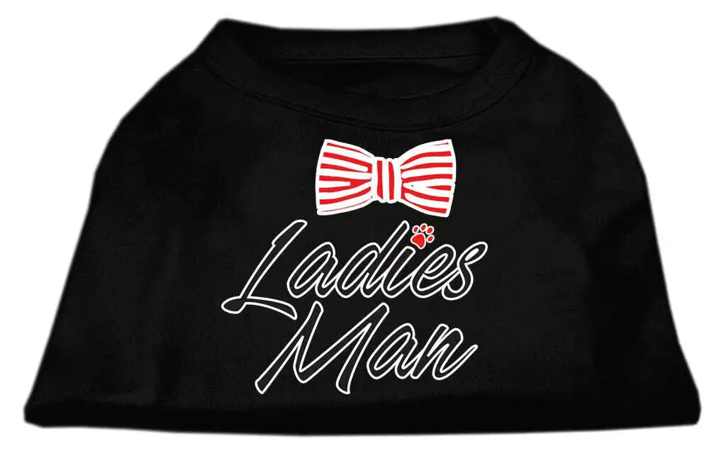 Ladies-Man-Screen-Print-Dog-Shirt-Black-Xl-GreatEagleInc-334275258