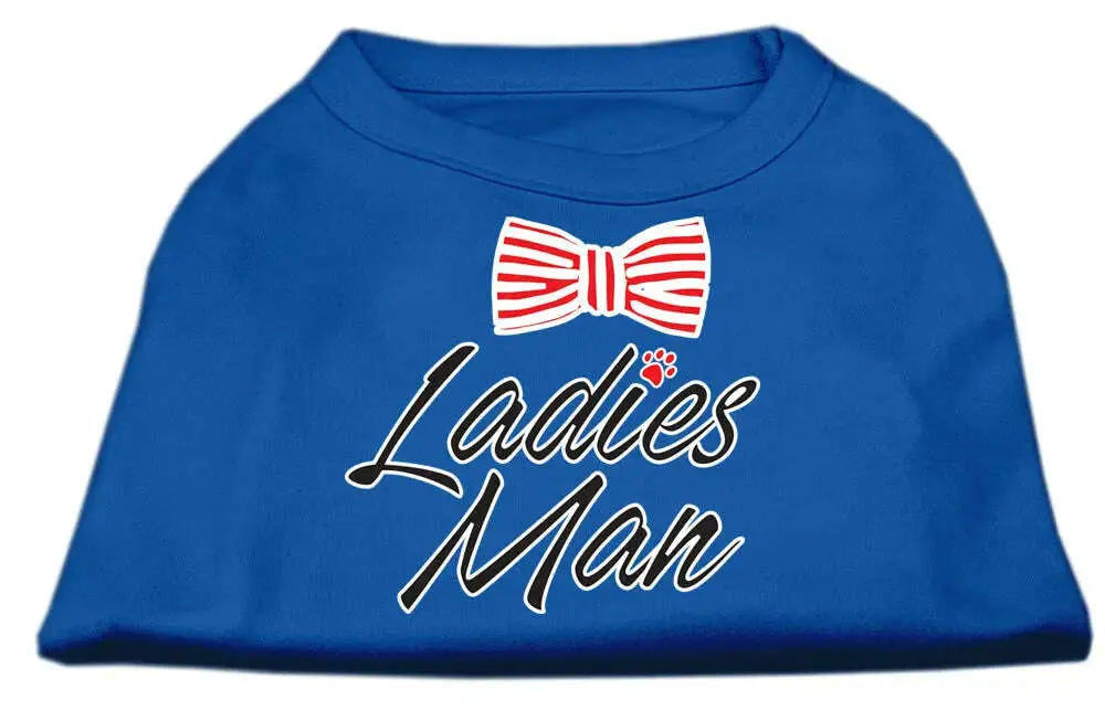 Ladies-Man-Screen-Print-Dog-Shirt-Blue-Xl-GreatEagleInc-334275338