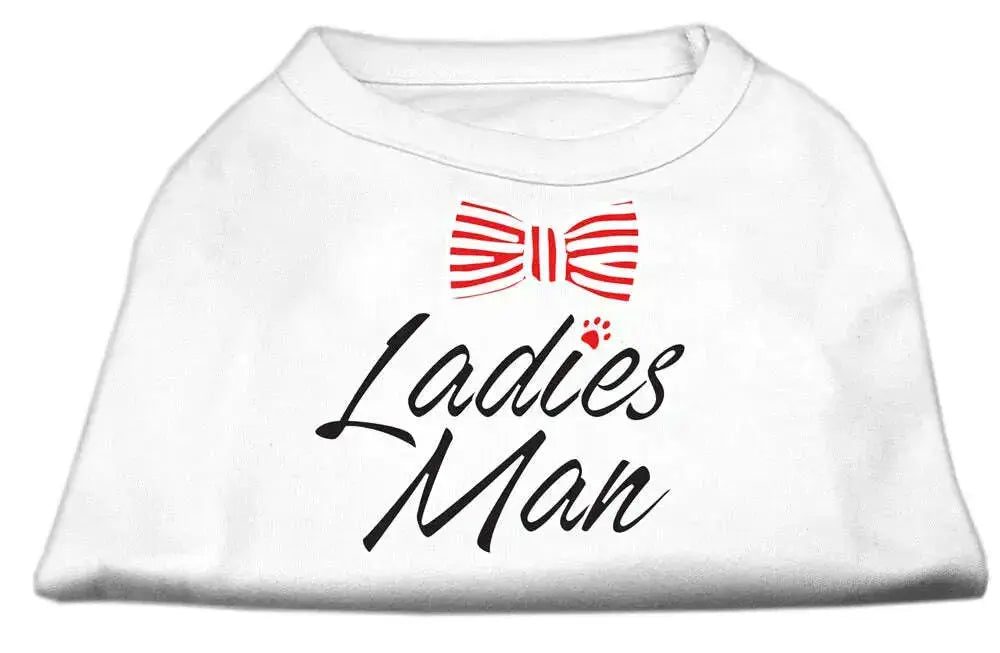 Ladies-Man-Screen-Print-Dog-Shirt-White-Xs-GreatEagleInc-334276295
