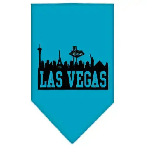 Las-Vegas-Skyline-Screen-Print-Bandana-Turquoise-Large-GreatEagleInc-319145564
