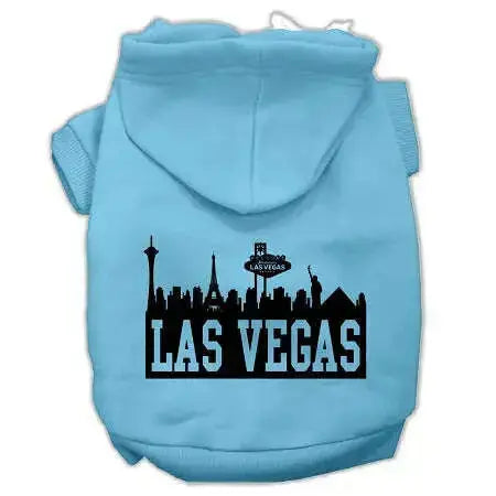 Las-Vegas-Skyline-Screen-Print-Pet-Hoodies-Baby-Blue-Size-Lg-GreatEagleInc-319764012