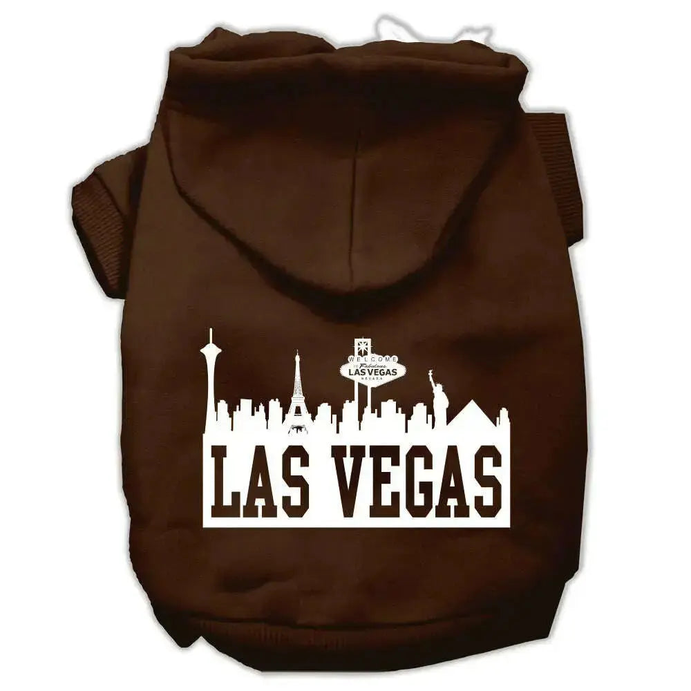 Las-Vegas-Skyline-Screen-Print-Pet-Hoodies-Brown-Size-Xl-GreatEagleInc-319761036