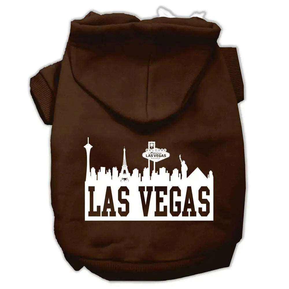 Las-Vegas-Skyline-Screen-Print-Pet-Hoodies-Brown-Size-Xxl-GreatEagleInc-319673227