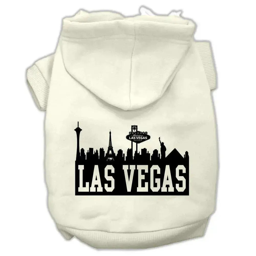 Las-Vegas-Skyline-Screen-Print-Pet-Hoodies-Cream-Size-Xs-GreatEagleInc-319760119