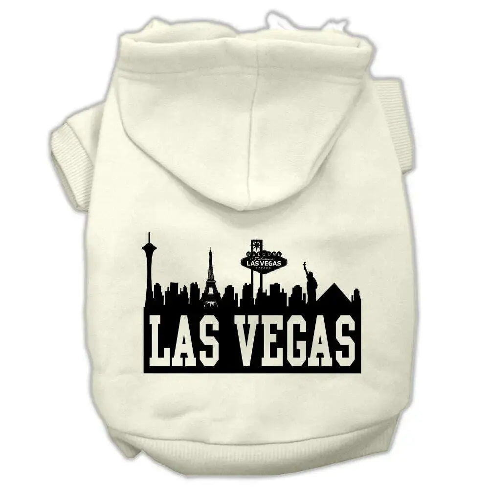 Las-Vegas-Skyline-Screen-Print-Pet-Hoodies-Cream-Size-Xs-GreatEagleInc-319760119