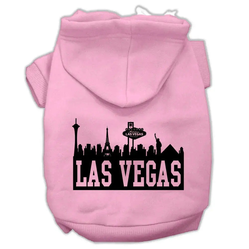 Las-Vegas-Skyline-Screen-Print-Pet-Hoodies-Light-Pink-Size-Med-GreatEagleInc-319762519