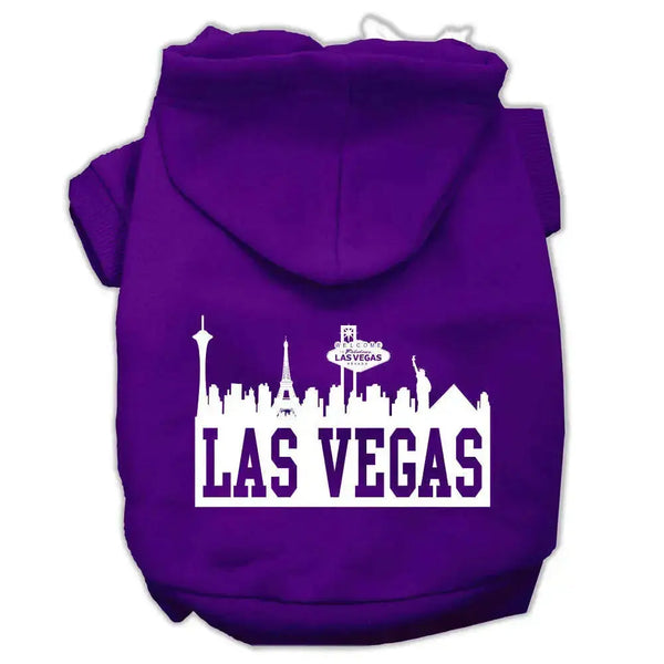 Las-Vegas-Skyline-Screen-Print-Pet-Hoodies-Purple-Size-Med-GreatEagleInc-319762449