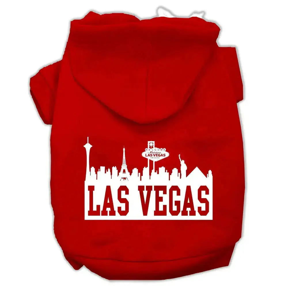 Las-Vegas-Skyline-Screen-Print-Pet-Hoodies-Red-Size-Xl-GreatEagleInc-318667053
