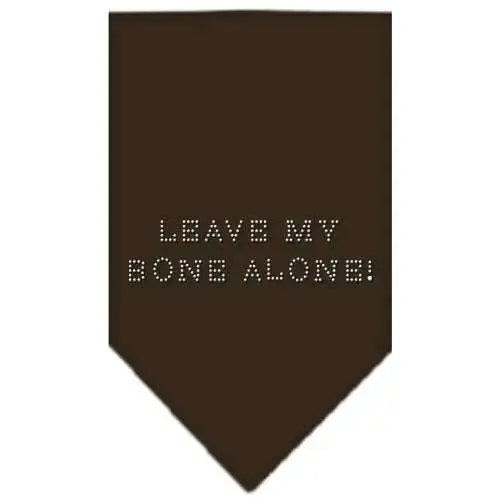 Leave-My-Bone-Alone-Rhinestone-Bandana-Cocoa-Large-GreatEagleInc-319295181
