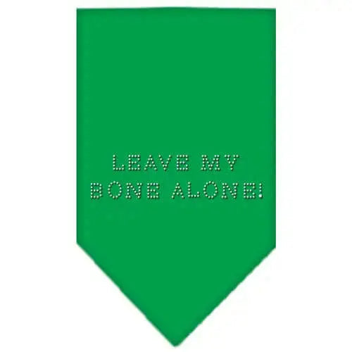 Leave-My-Bone-Alone-Rhinestone-Bandana-Emerald-Green-Large-GreatEagleInc-319295062