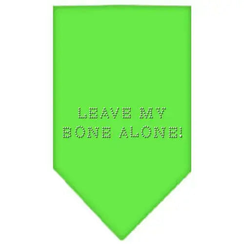 Leave-My-Bone-Alone-Rhinestone-Bandana-Lime-Green-Small-GreatEagleInc-319293771