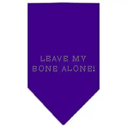 Leave-My-Bone-Alone-Rhinestone-Bandana-Purple-Small-GreatEagleInc-319293363