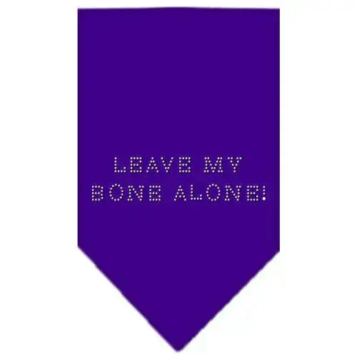 Leave-My-Bone-Alone-Rhinestone-Bandana-Purple-Small-GreatEagleInc-319293363