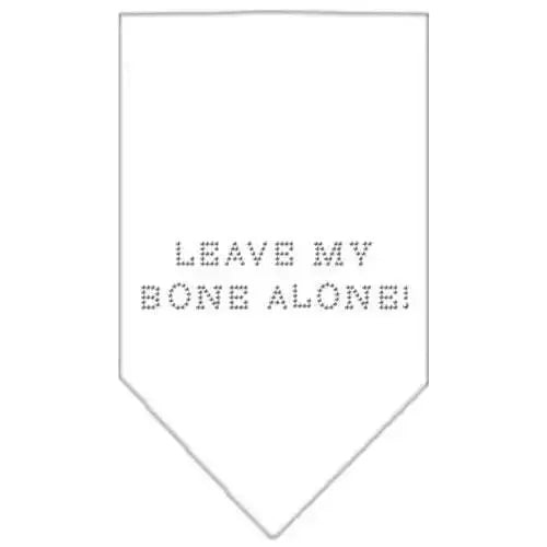 Leave-My-Bone-Alone-Rhinestone-Bandana-White-Small-GreatEagleInc-319293065