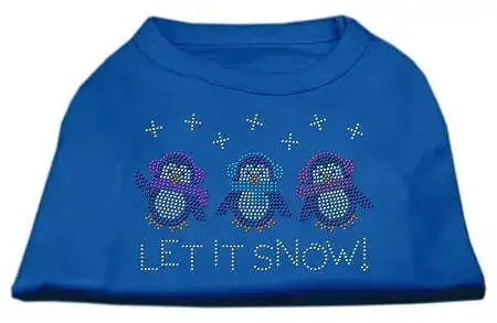 Let-It-Snow-Penguins-Rhinestone-Shirt-Blue-Sm-GreatEagleInc-318801467