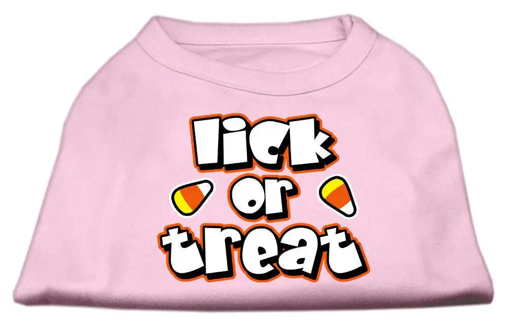 Lick-Or-Treat-Screen-Print-Shirts-Light-Pink-M-GreatEagleInc-333845543