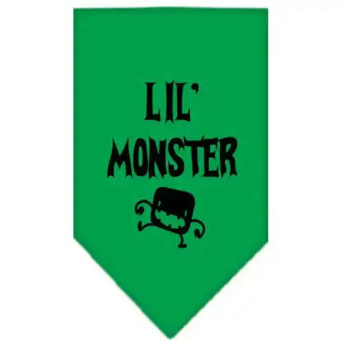 Lil-Monster-Screen-Print-Bandana-Emerald-Green-Small-GreatEagleInc-318938262