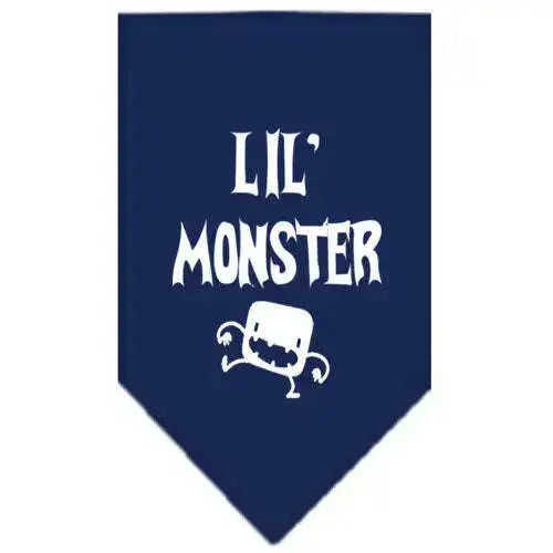 Lil-Monster-Screen-Print-Bandana-Navy-Blue-Small-GreatEagleInc-318938570