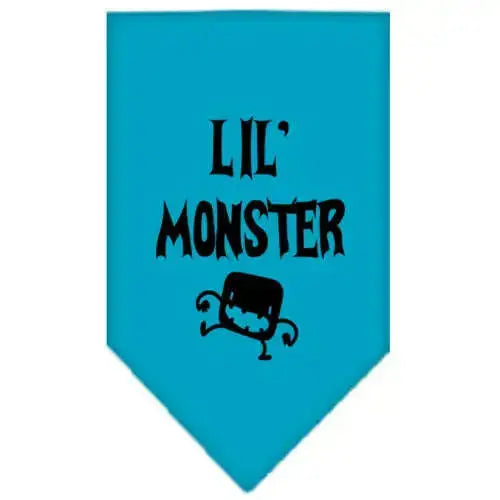 Lil-Monster-Screen-Print-Bandana-Turquoise-Small-GreatEagleInc-318938918