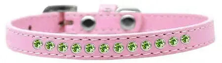 Lime-Green-Crystal-Size-10-Light-Pink-Puppy-Collar-GreatEagleInc-318577410