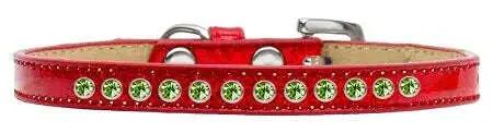 Lime-Green-Crystal-Size-14-Red-Puppy-Ice-Cream-Collar-GreatEagleInc-319618364