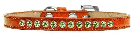 Lime-Green-Crystal-Size-16-Orange-Puppy-Ice-Cream-Collar-GreatEagleInc-318530189