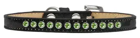 Lime-Green-Crystal-Size-8-Black-Puppy-Ice-Cream-Collar-GreatEagleInc-319620216
