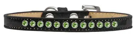 Lime-Green-Crystal-Size-8-Black-Puppy-Ice-Cream-Collar-GreatEagleInc-319620216