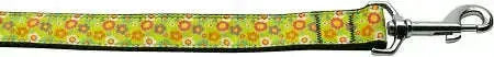 Lime-Spring-Flowers-Nylon-Dog-Leash-5-8-Inch-Wide-6ft-Long-GreatEagleInc-318785967