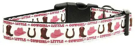 Little-Cowgirl-Nylon-Ribbon-Dog-Collars-Large-GreatEagleInc-333867368