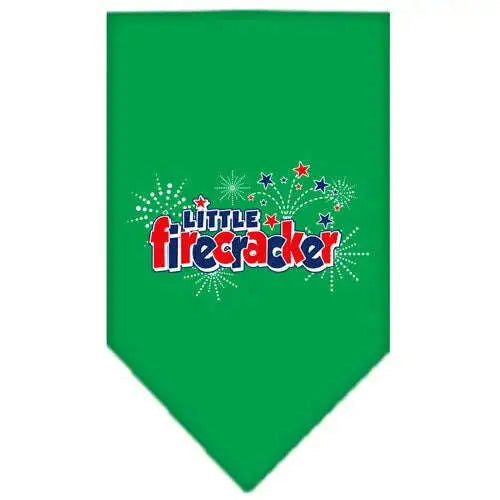 Little-Firecracker-Screen-Print-Bandana-Emerald-Green-Large-GreatEagleInc-333947266