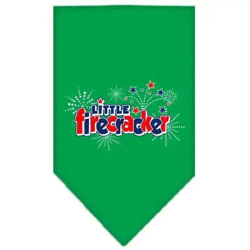 Little-Firecracker-Screen-Print-Bandana-Emerald-Green-Small-GreatEagleInc-318940472